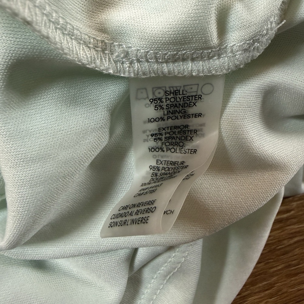 Calvin Klein Dress Women's Size 4 Mint Green Ring Waist Sheath Stretch NWT - Picture 4 of 10